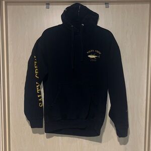 Salty Crew Black Hoodie with Yellow Details